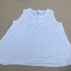 Girls White Tank Top Shirt